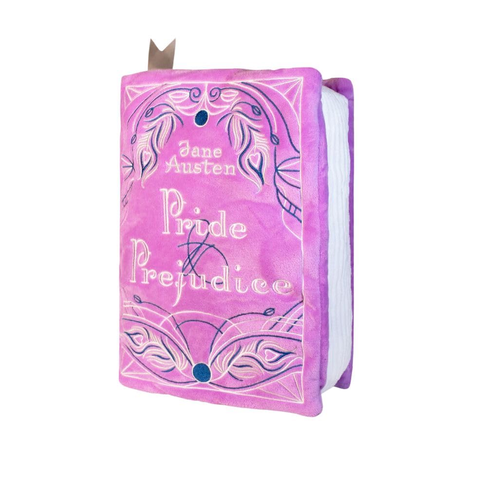 Punchkins Pride and Prejudice Book Plush – Jane Austen Gift for Book Lovers (11x7 Pillow)