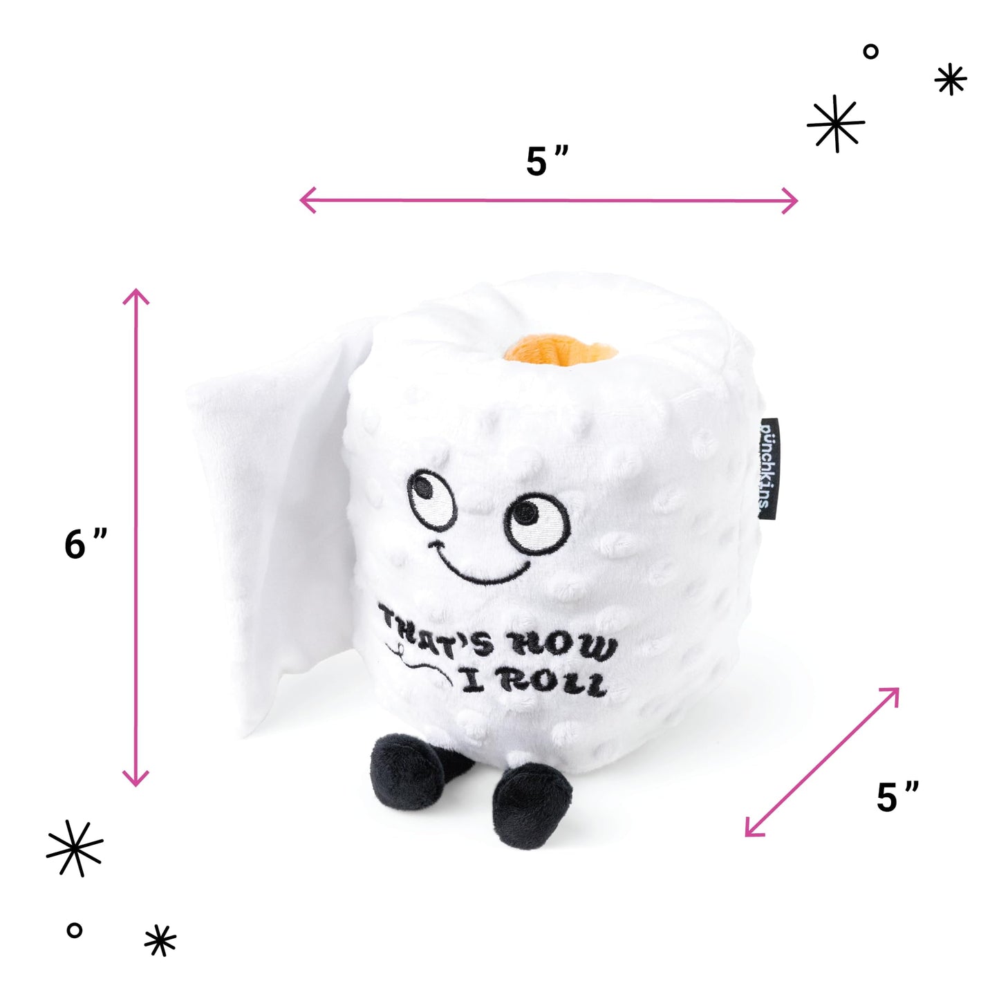 Punchkins Toilet Roll Plushie – That's How I Roll Silly Plush Toy