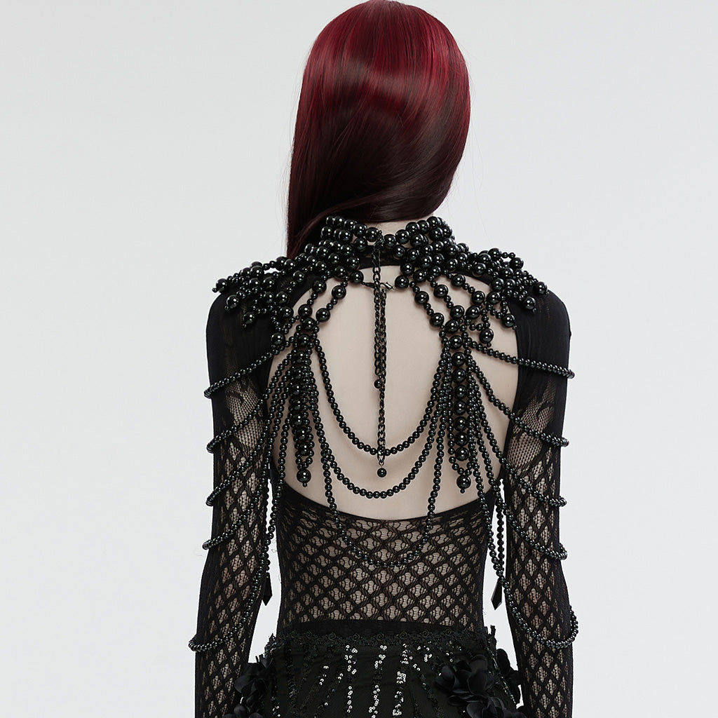 Punk Rave Aphrodite Beaded Necklace - Gothic Fashion Accessory