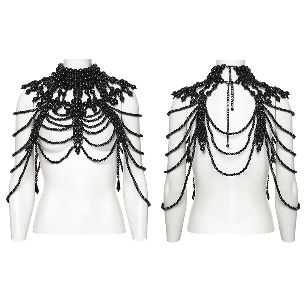 Punk Rave Aphrodite Beaded Necklace - Gothic Fashion Accessory