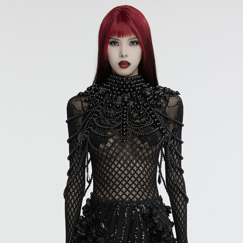 Punk Rave Aphrodite Beaded Necklace - Gothic Fashion Accessory
