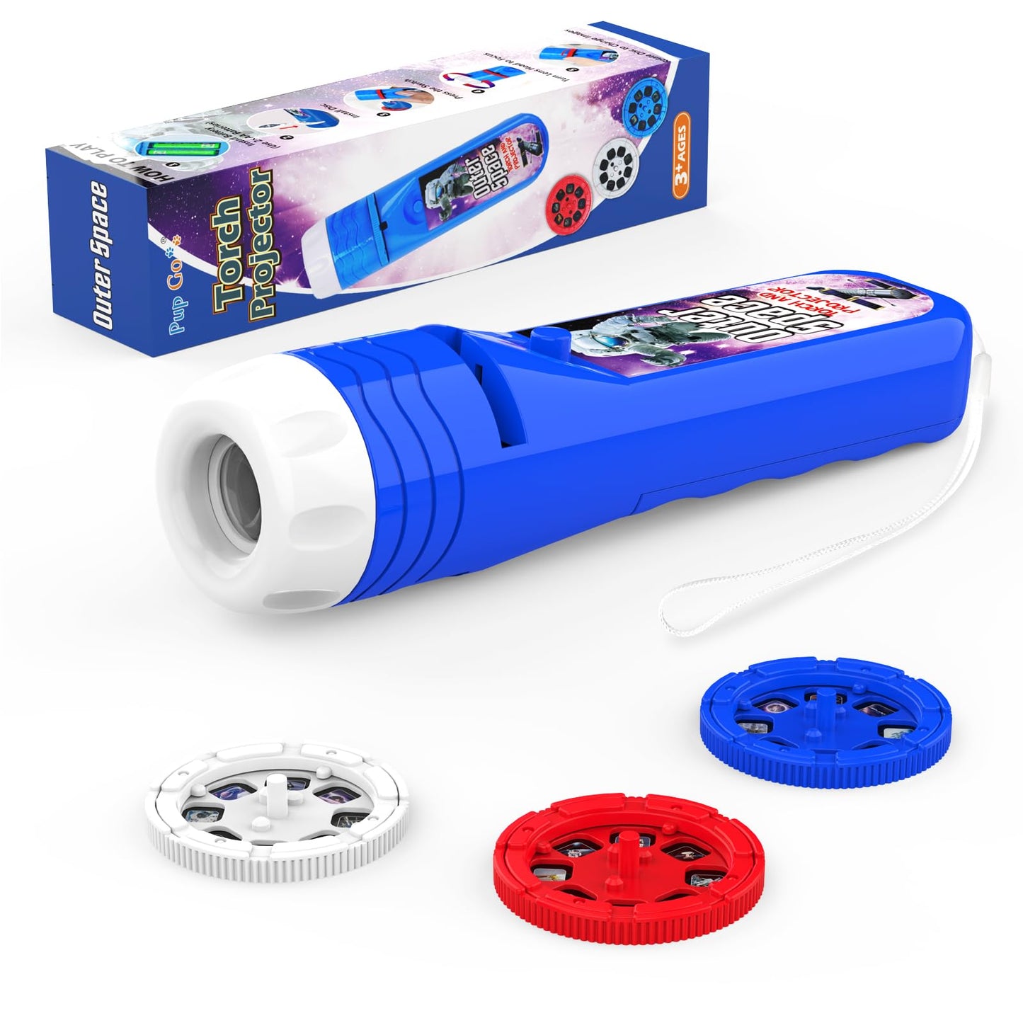 Pup Go 2-Pack Dinosaur & Space Torch Projector for Kids