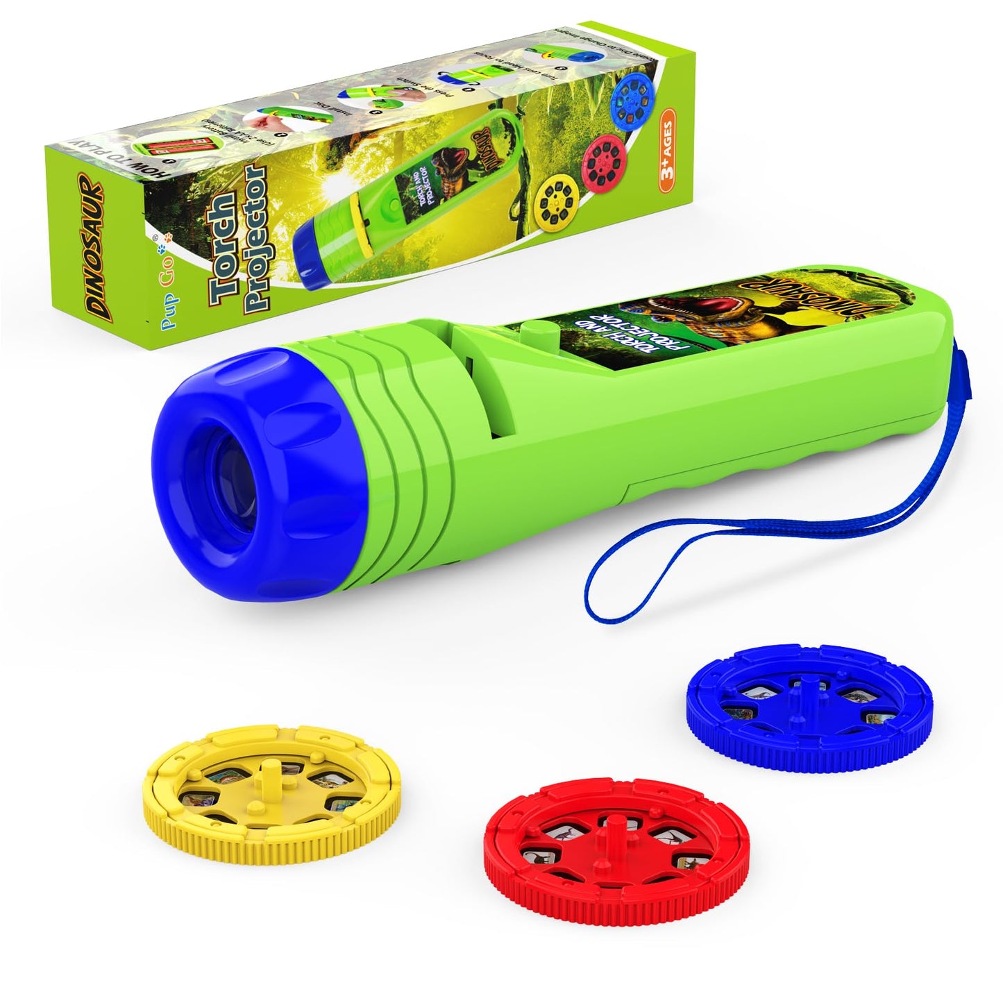 Pup Go 2-Pack Dinosaur & Space Torch Projector for Kids