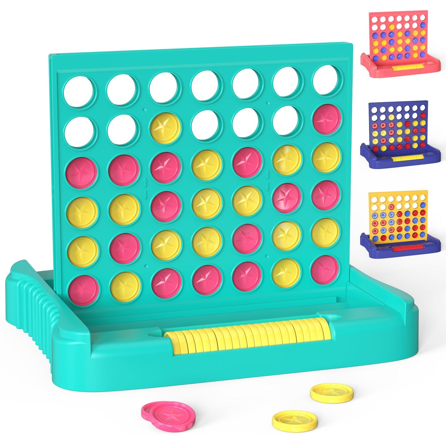Pup Go 4-in-Row Game | Classic Family Board Game for Kids & Adults | Portable 2-Player Travel Set