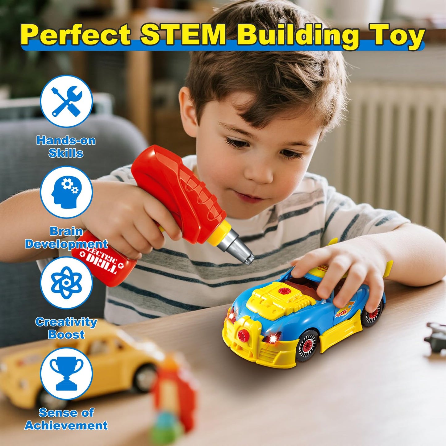 Pup Go Construction Toys for Kids 3-5 | Build Your Own Car Kit with Lights & Sounds
