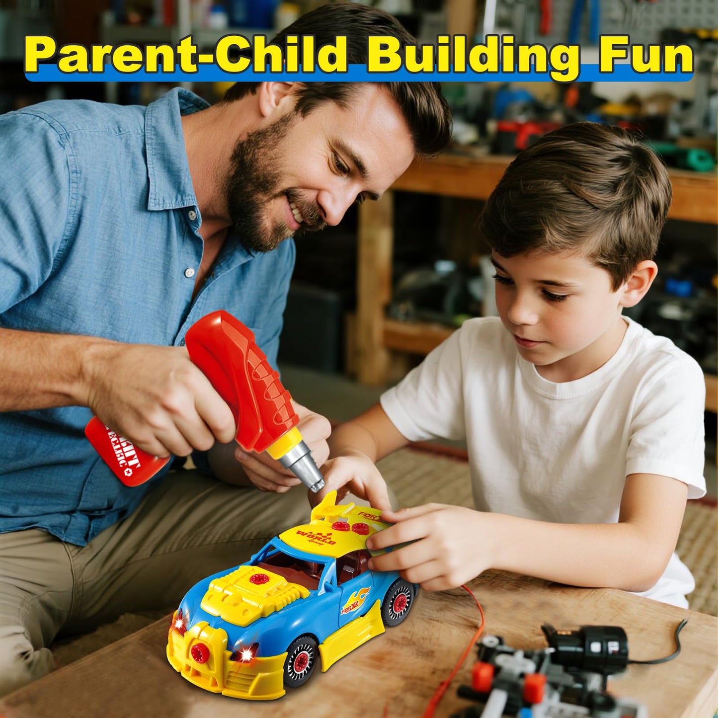 Pup Go Construction Toys for Kids 3-5 | Build Your Own Car Kit with Lights & Sounds