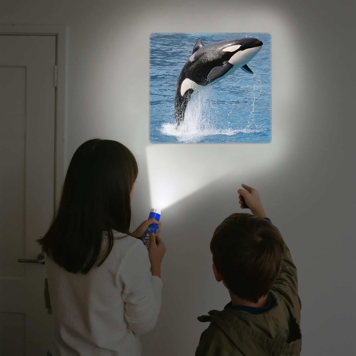 Pup Go Sea World Projector Flashlight for Kids 3-7 | 3 Discs, 24 Images, Ocean Night Light