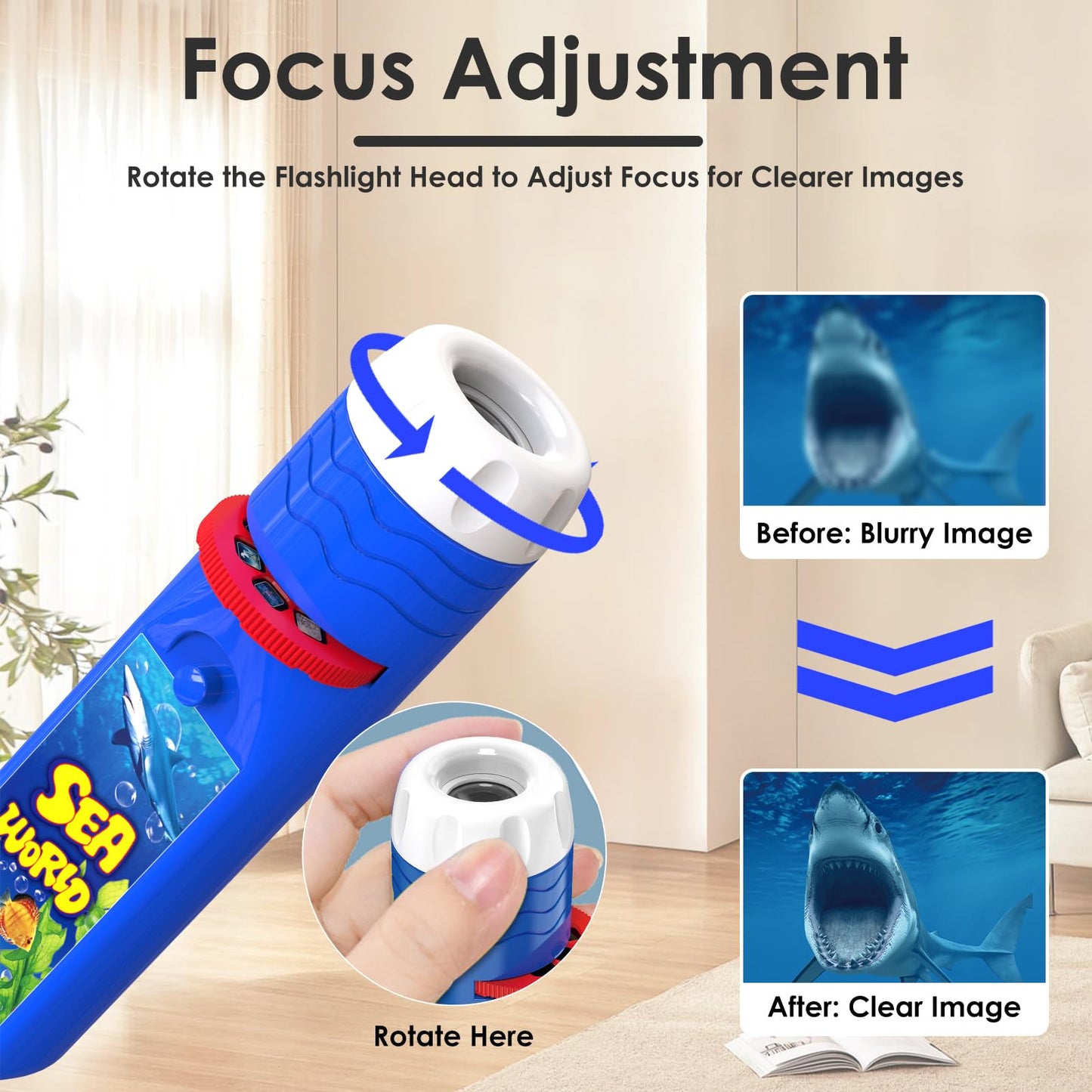 Pup Go 2-Pack Torch & Projector for Kids — Wild Animal & Sea World Themes, 48 Images, 3+