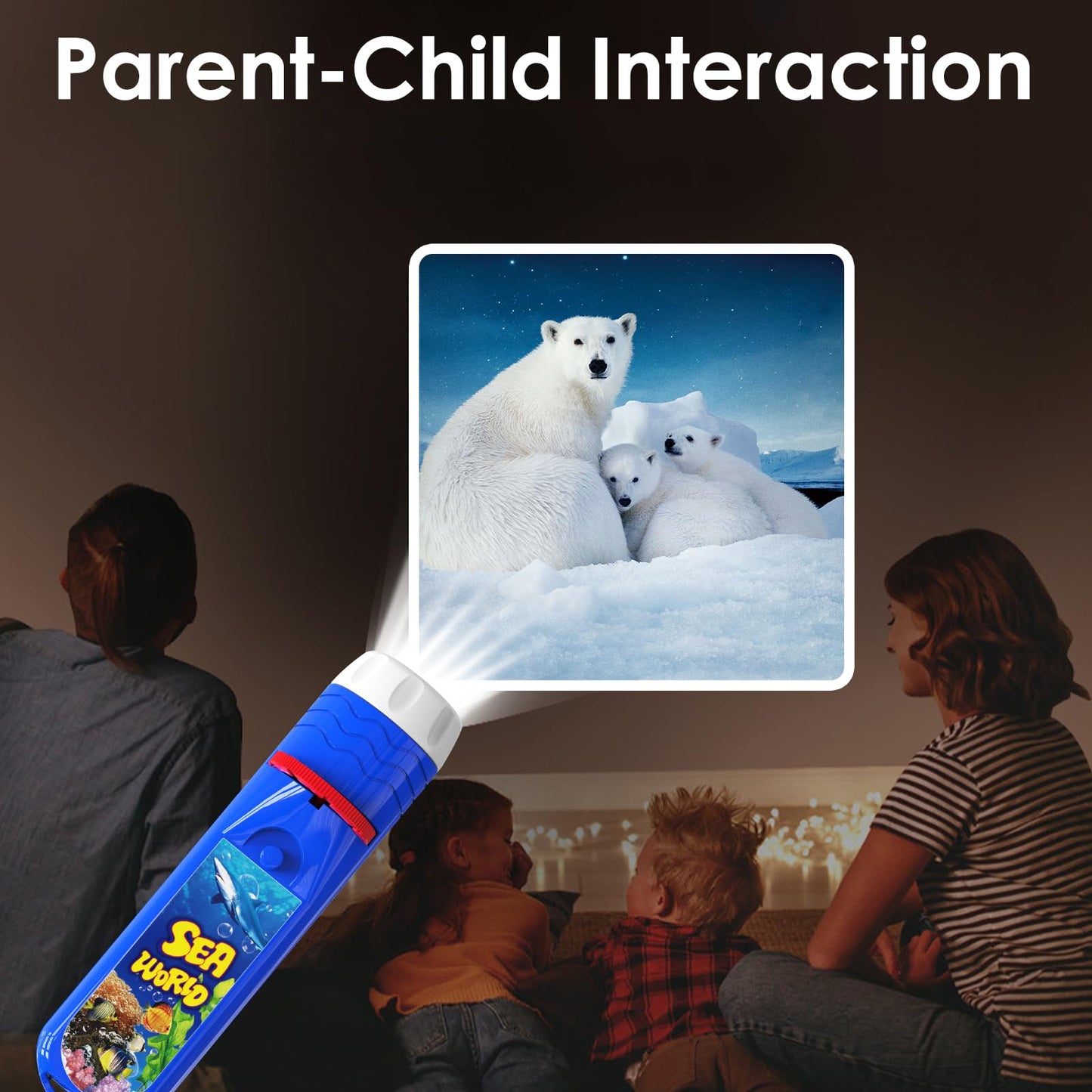 Pup Go 2-Pack Torch & Projector for Kids — Wild Animal & Sea World Themes, 48 Images, 3+