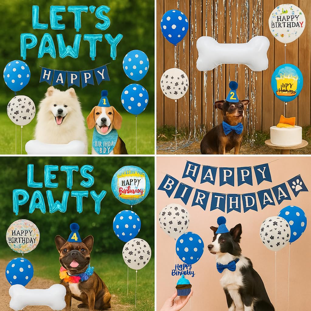 96PCS Dog Party Temporary Tattoos – Waterproof, Skin-Safe, Pre-Cut | Puppy Theme
