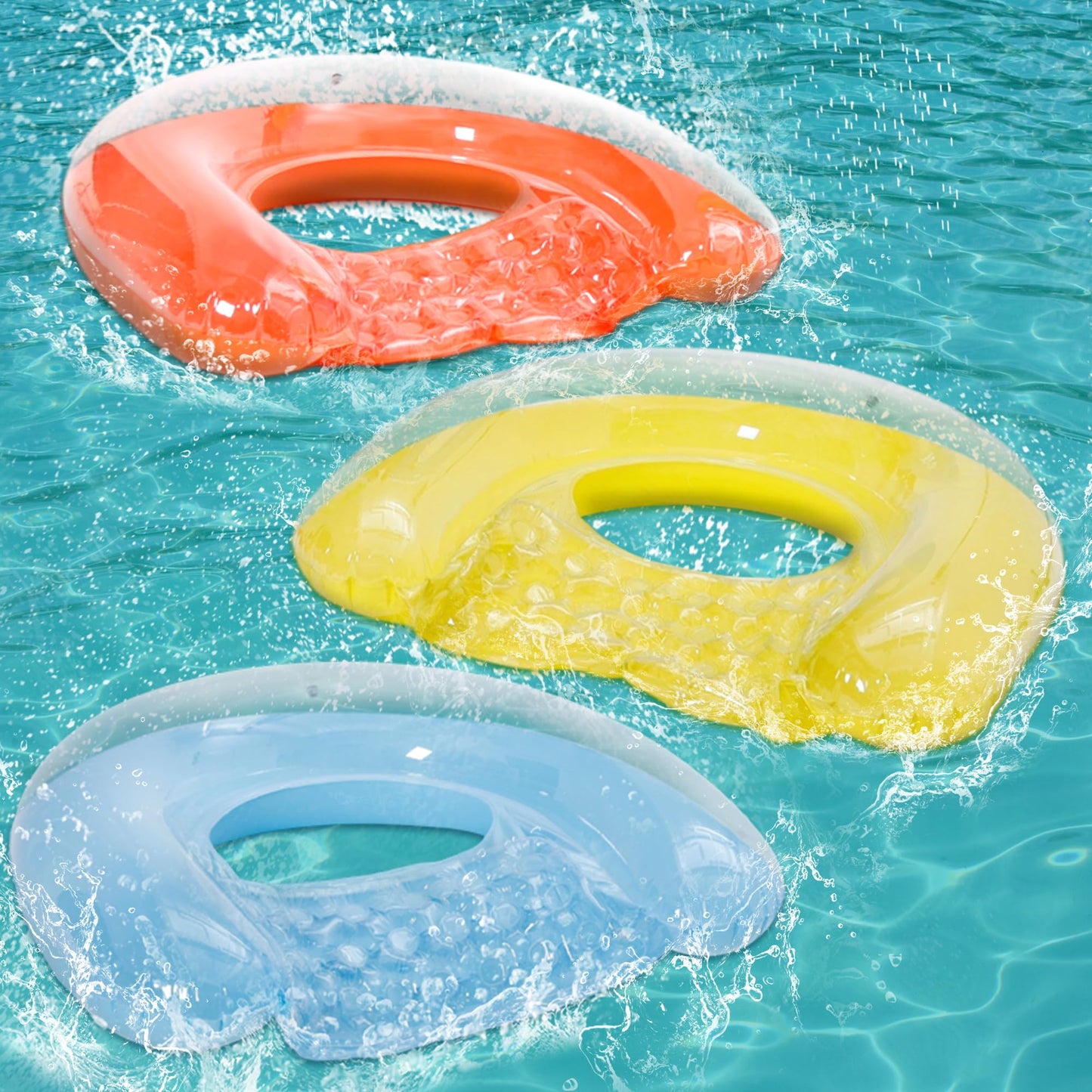 PuppyuWill 3-Pack Pool Floats — Minimalist 52x38 Chair Hammock Lounge