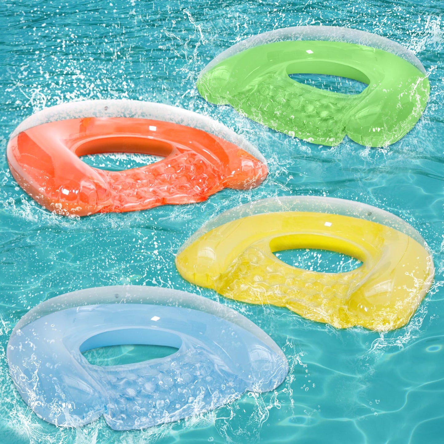 PuppyuWill 4 Pack Pool Floats – Minimalist 3-in-1 Chair, Drifter, Hammock