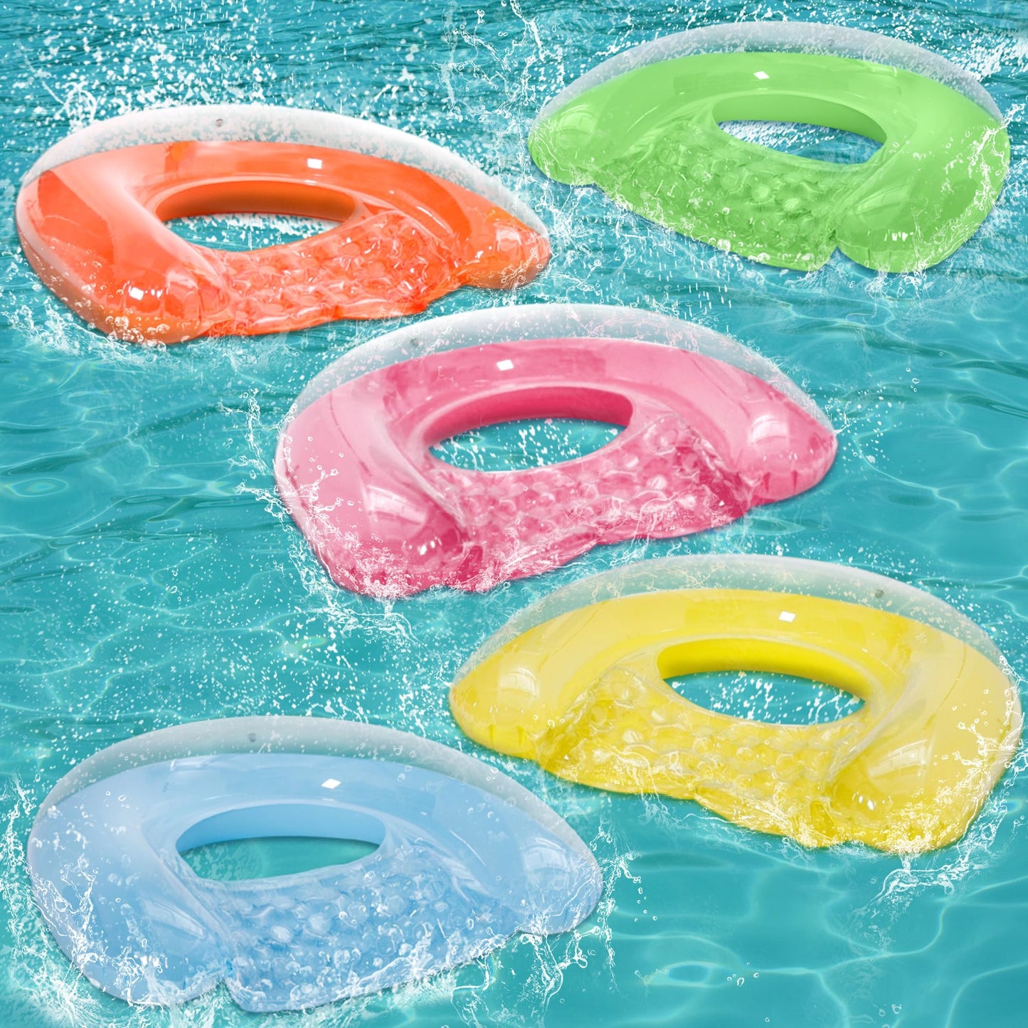 PuppyuWill 5 Pack Pool Floats – 3-in-1 Drifter Chair Hammock, 52 x 38 in, Mood-Boosting Colors