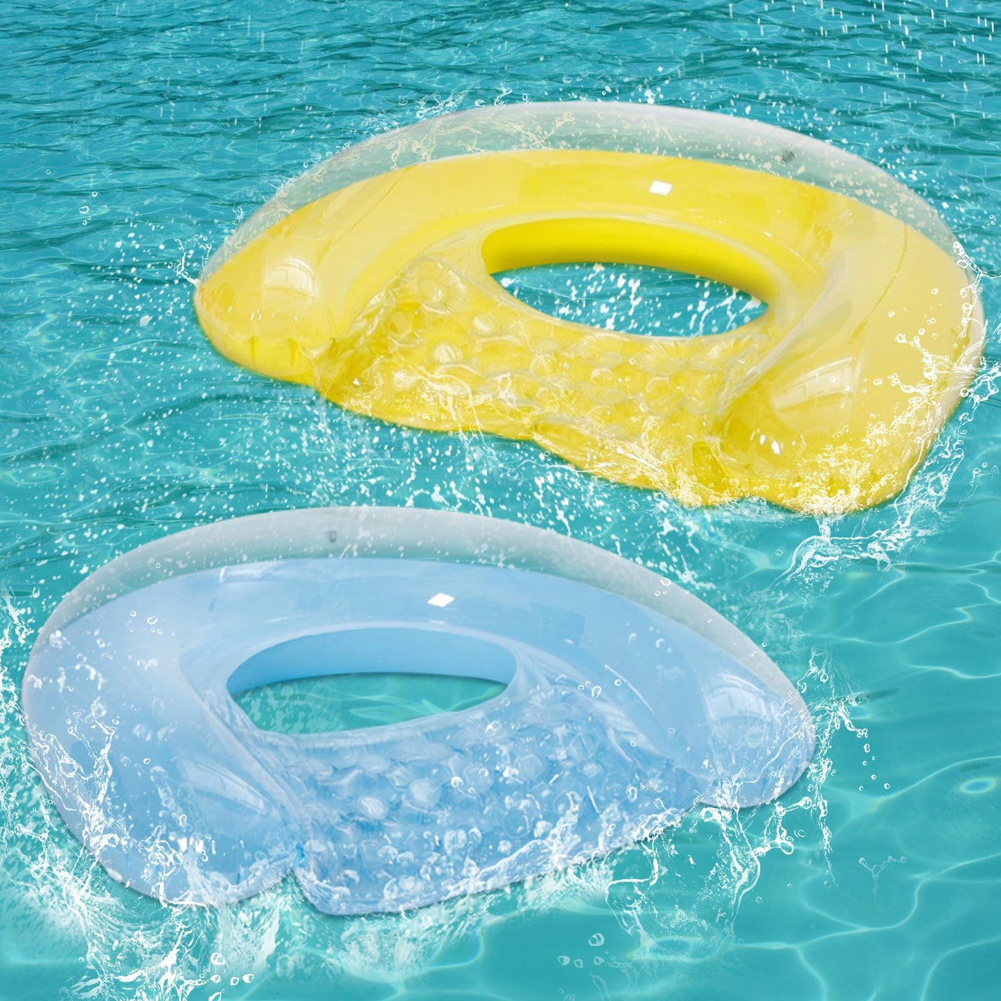 PuppyuWill 2 Pack Pool Float Chairs – Minimalist 52x38, 3-in-1 Inflatable Lounger