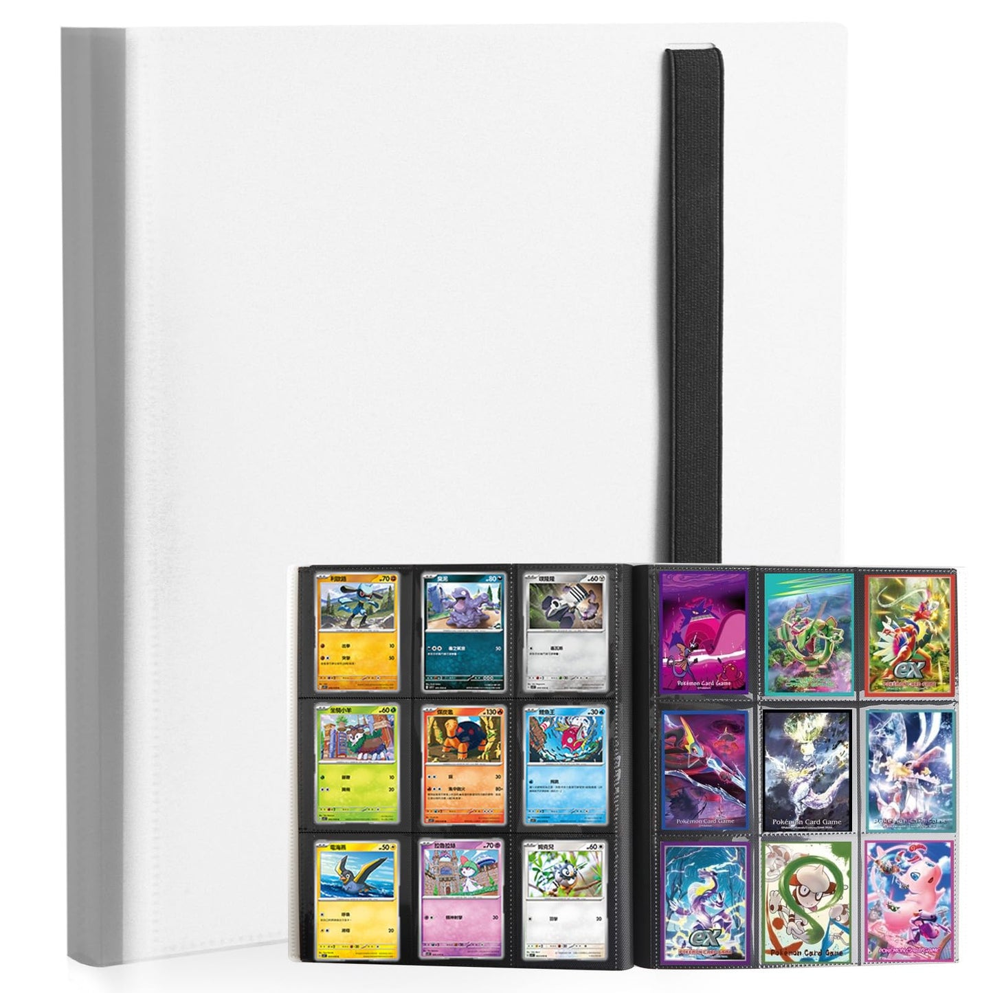 PUPTILY Card Binder - 9 Pocket Album, 360 Card Capacity, 20 Pages, White