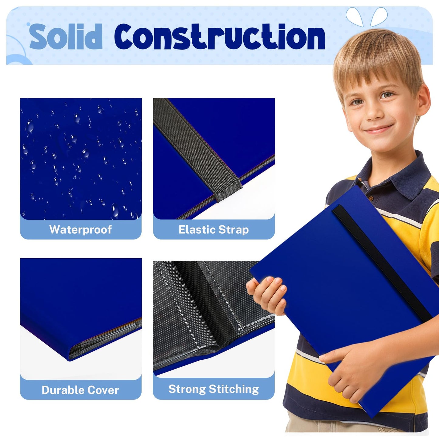 PUPTILY Card Binder – 360-Card Capacity, 9-Pocket Pages, Cobalt