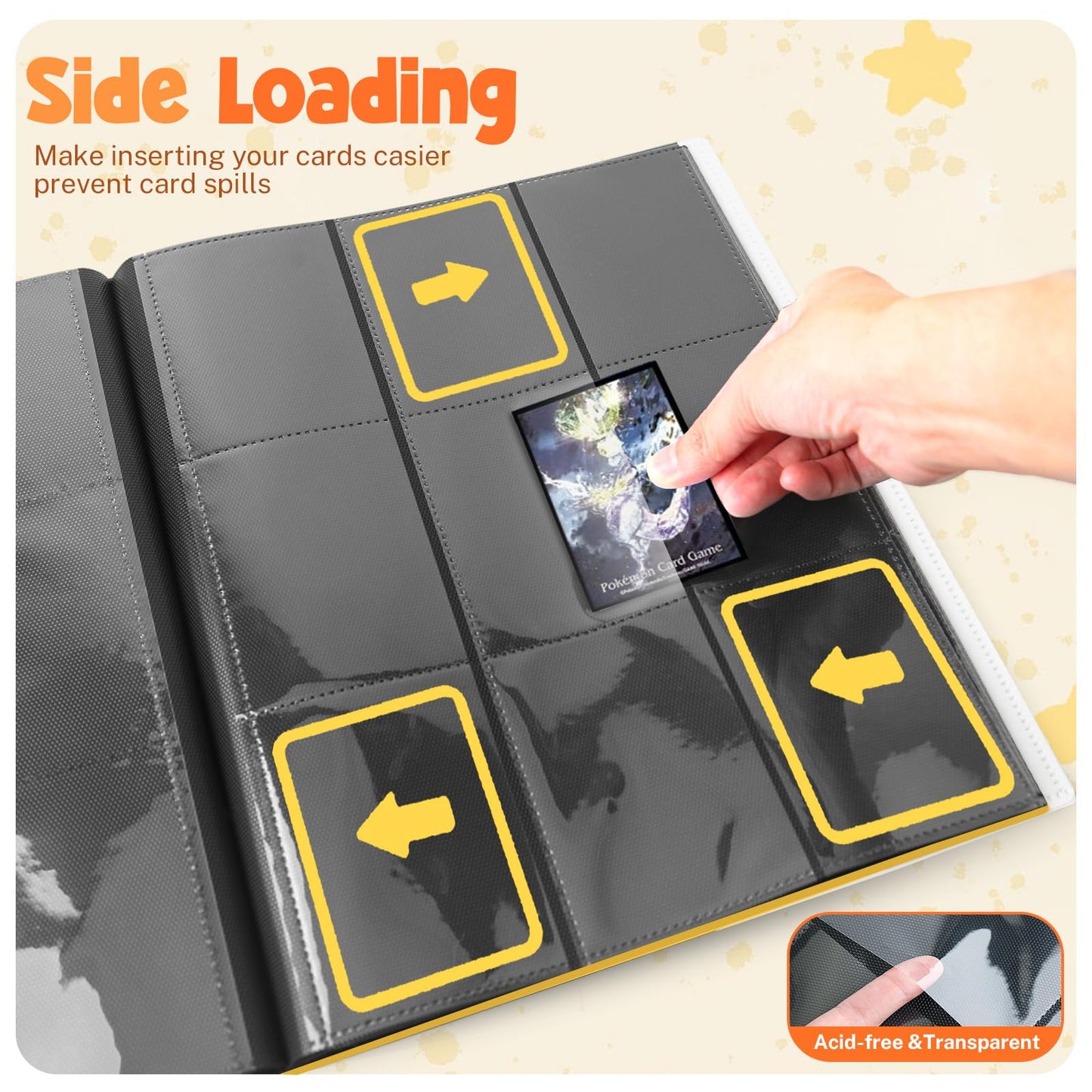 PUPTILY Card Binder - 9 Pocket Album, 360 Card Capacity, 20 Pages, White