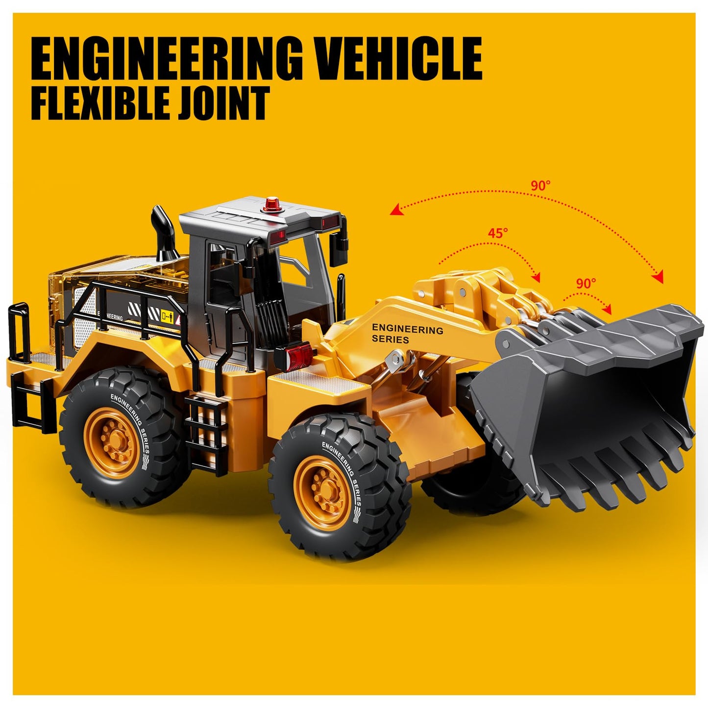 Pupu Pig Kids Metal Bulldozer Toy with Lights & Sounds — Die-Cast 1:40 Scale