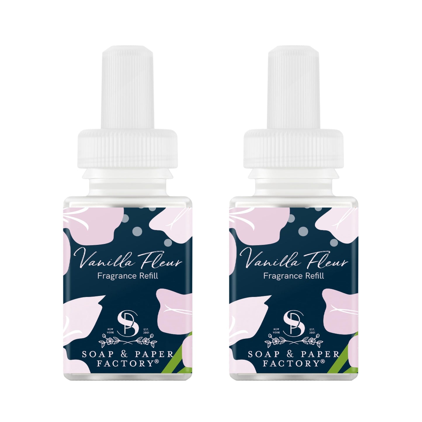 Pura and Soap & Paper Factory Vanilla Fleur Home Scent Refill for Smart Diffuser – 2-Pack, Up to 120 Hours