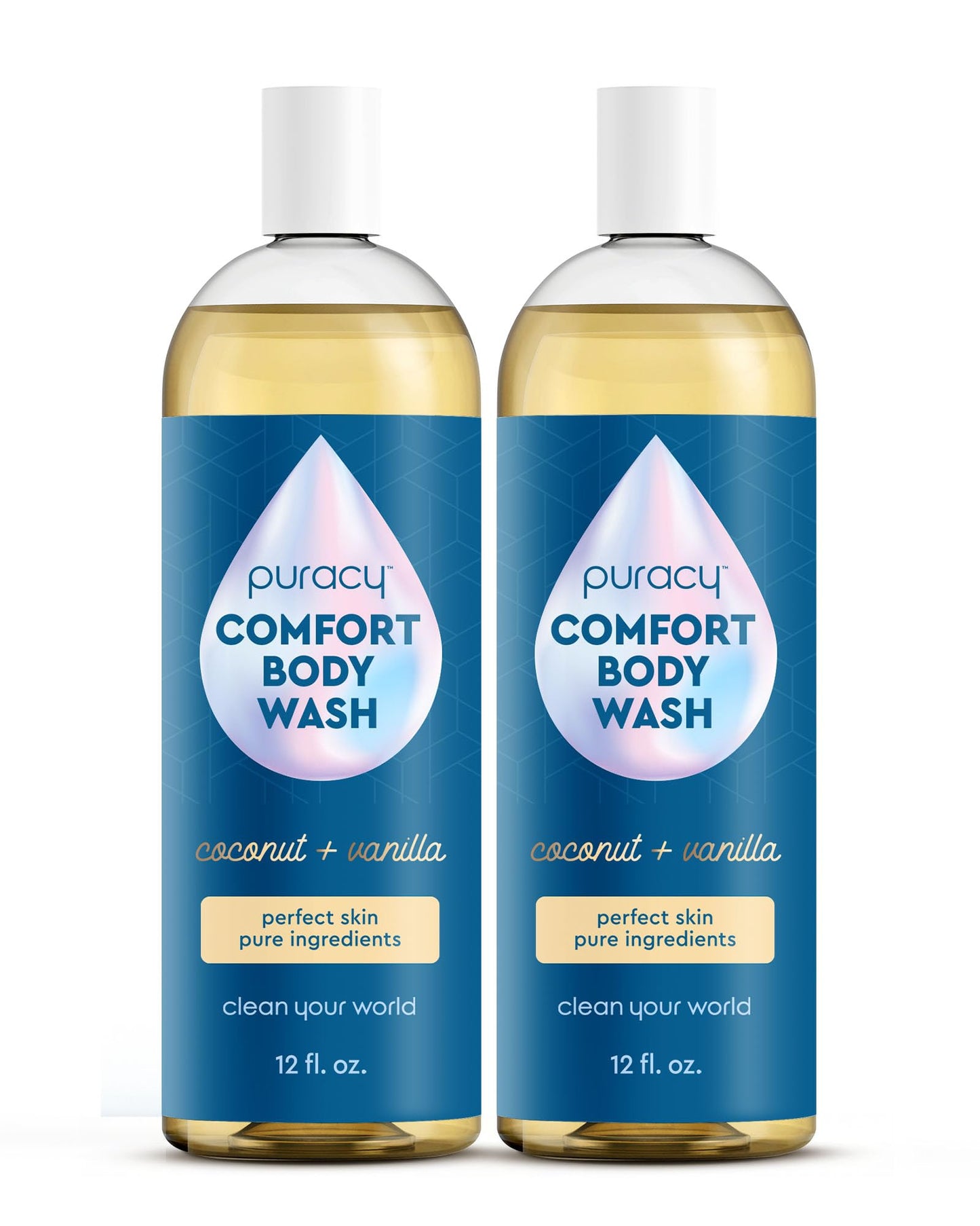 Puracy Natural Body Wash – 2pk (12 fl oz) for Sensitive Skin