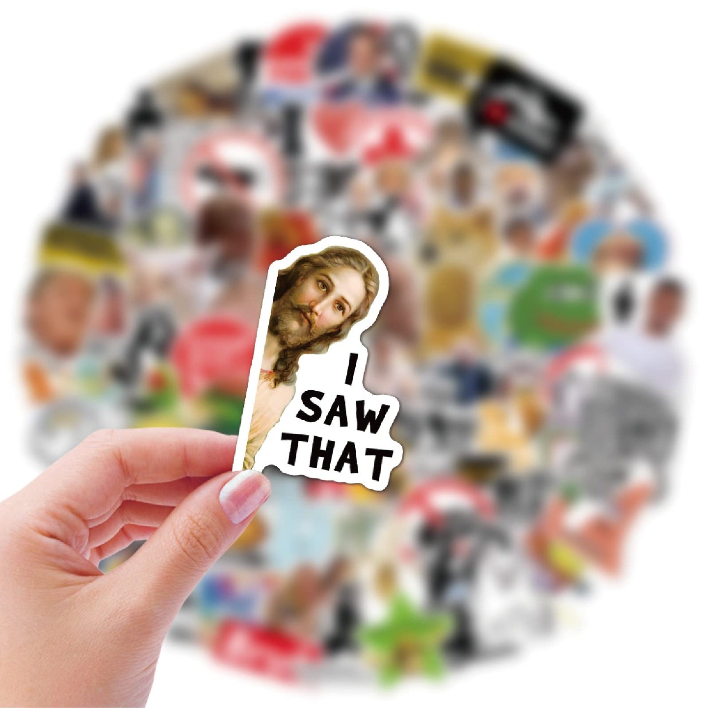 Puraesla 105pcs Funny Sticker Pack – Large Vinyl Meme Decals for Bumpers, Laptops & More