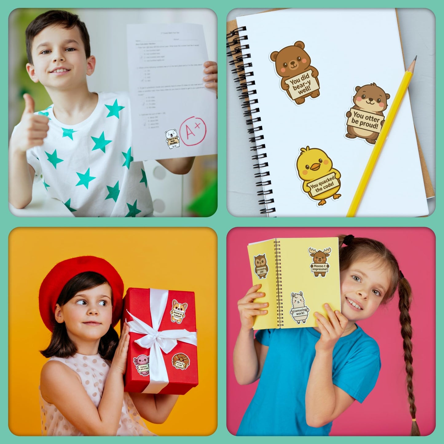 Puraesla 800Pcs Teacher Stickers for Kids – Motivational Classroom Rewards