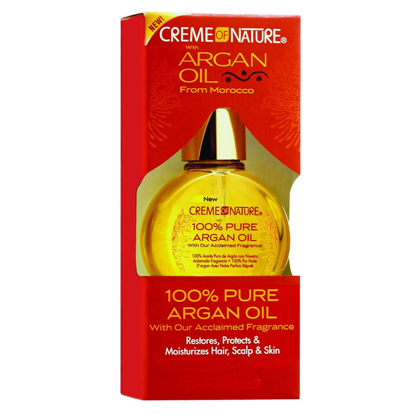 Creme of Nature 100% Pure Argan Oil 1 oz / 30 ml - For Dry Hair, Scalp & Skin