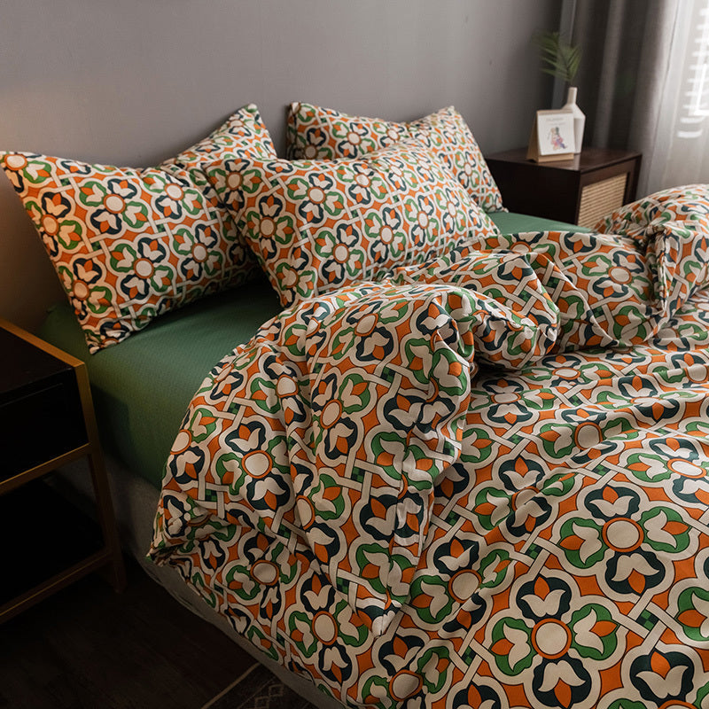 Pure Cotton Fitted Sheet and Quilt Set
