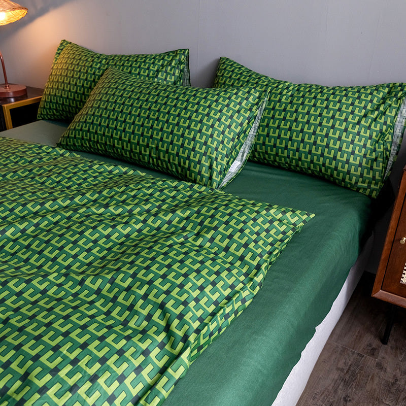 Pure Cotton Fitted Sheet and Quilt Set