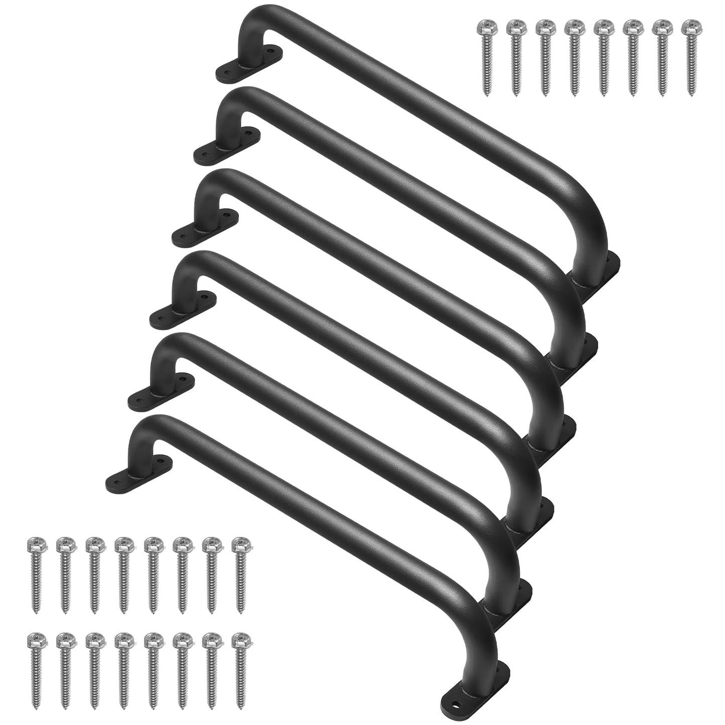 Purife 17-Inch Black Playground Handles – Pack of 6 for Playsets & Jungle Gyms