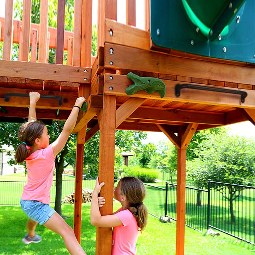 Purife 17-Inch Black Playground Handles – Pack of 6 for Playsets & Jungle Gyms