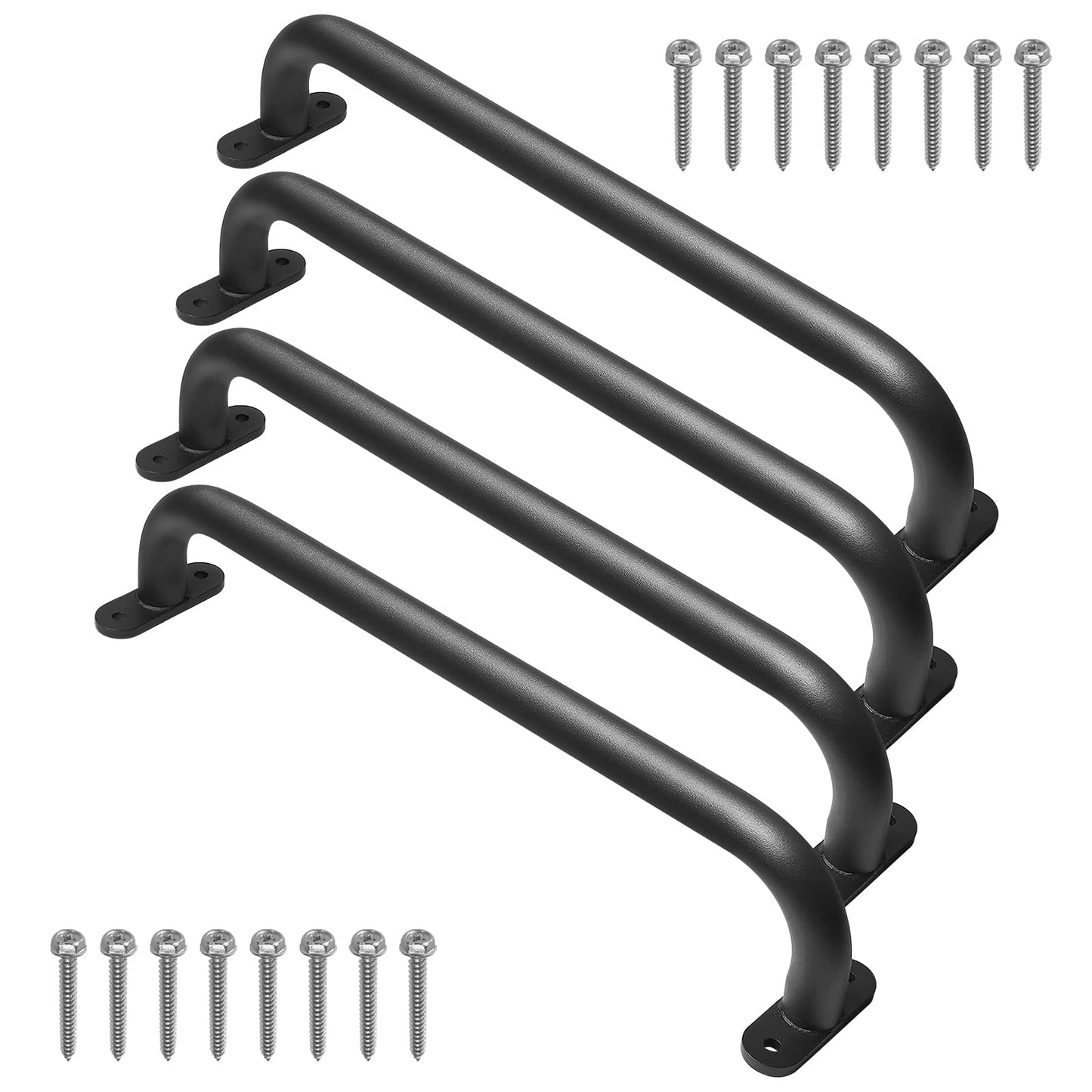 Purife 4 Pack 17-Inch Black Playground Handles for Playsets & Monkey Bars