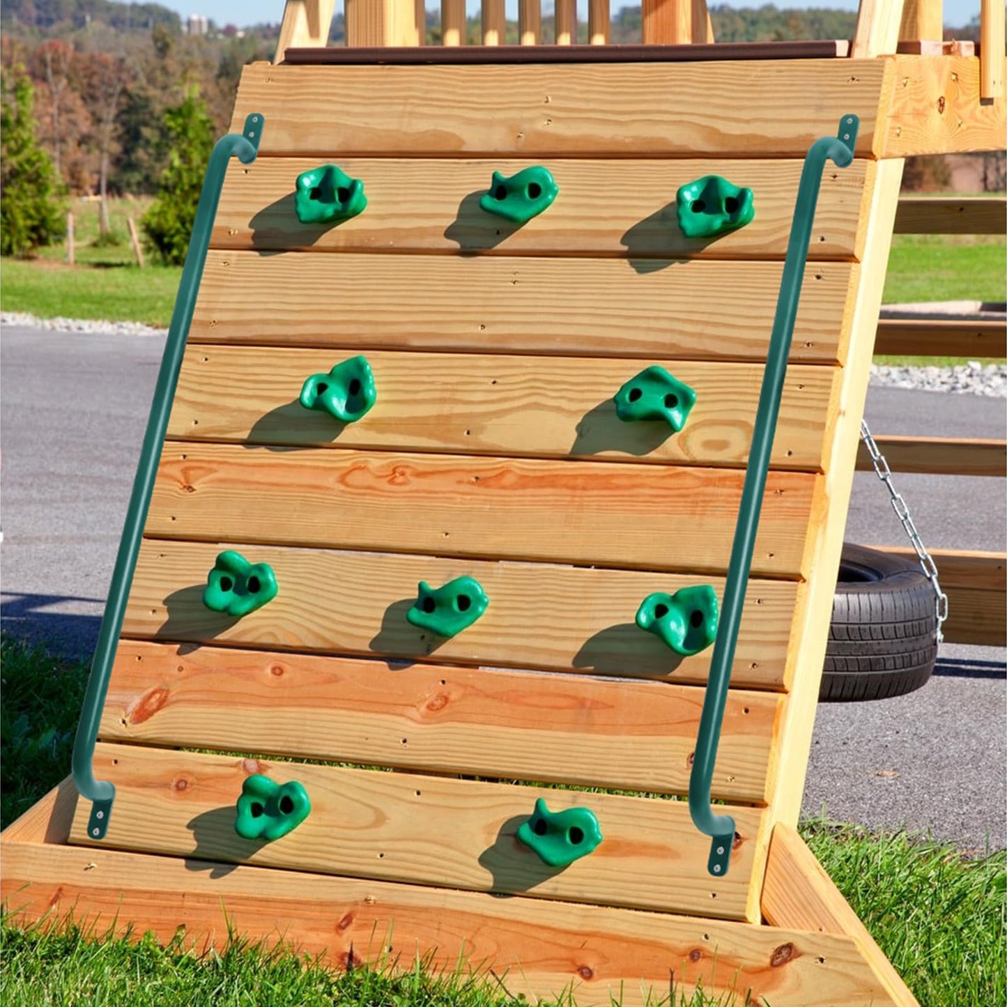 Purife 37'' Playground Ladder Handle – 2-Point Safety Rail for Playsets
