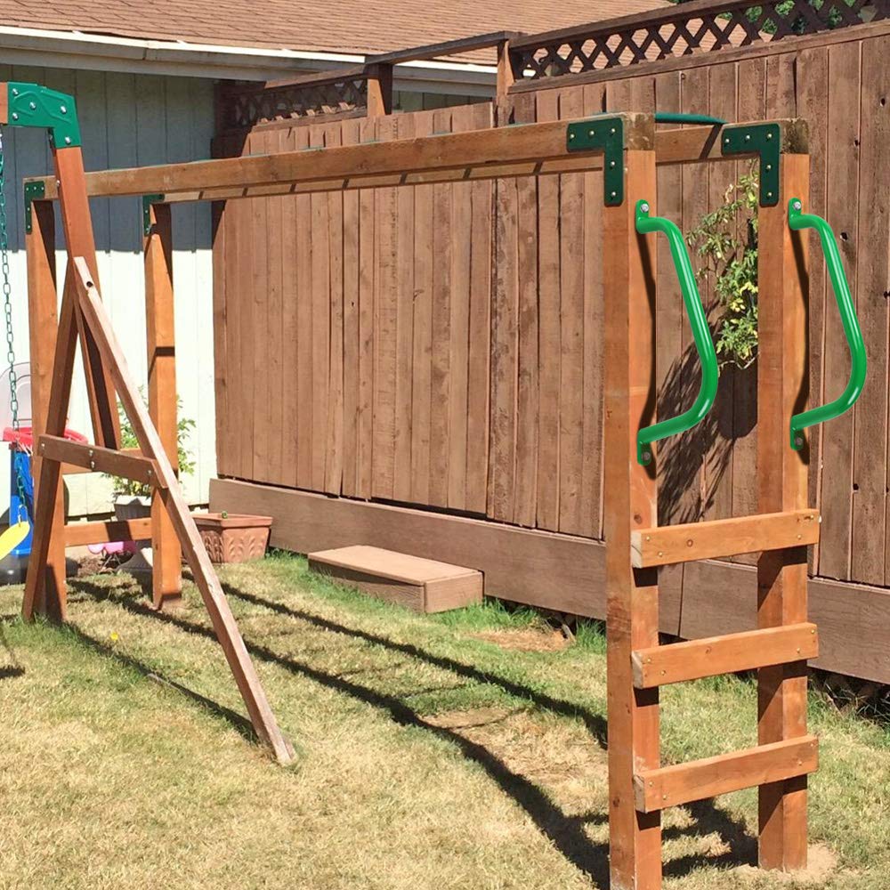 Purife 17'' Metal Playground Safety Handle – Set of 2 (Green)
