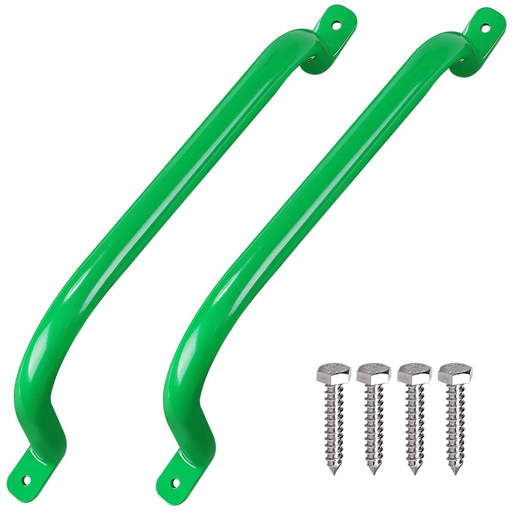 Purife 17'' Metal Playground Safety Handle – Set of 2 (Green)