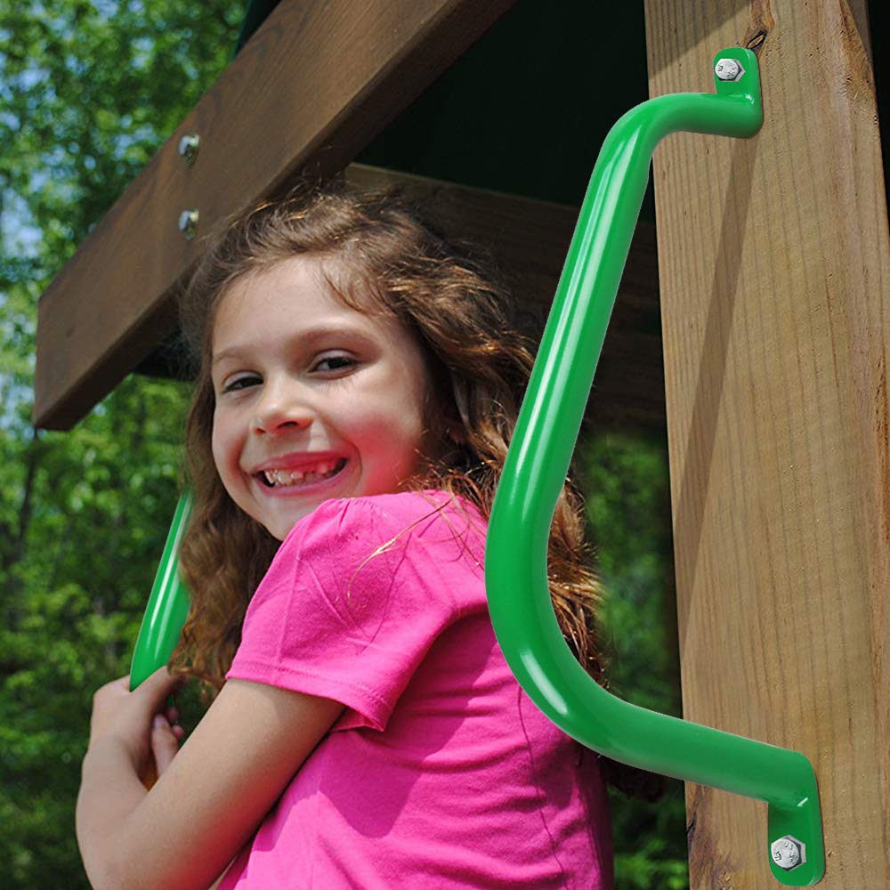 Purife 17'' Metal Playground Safety Handle – Set of 2 (Green)