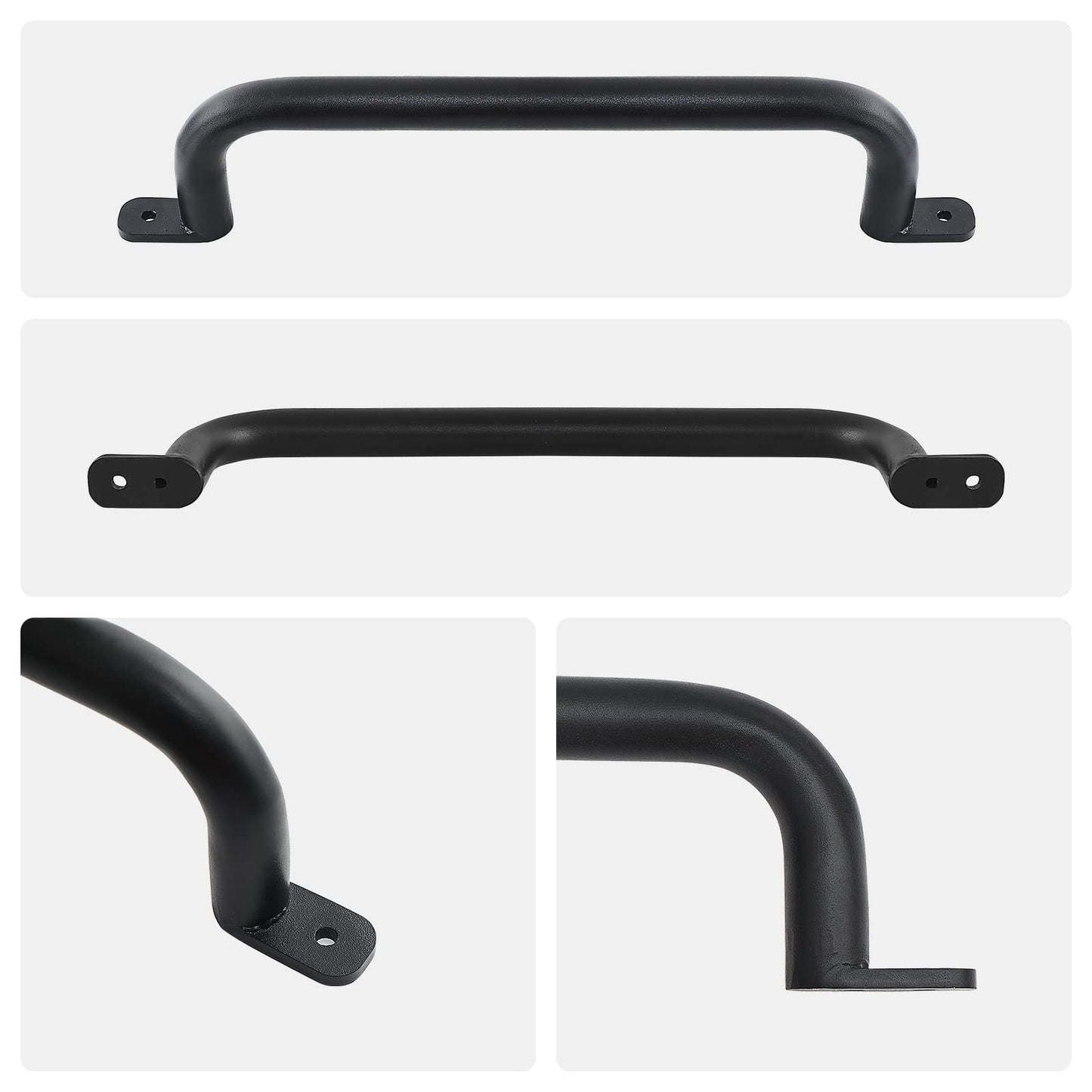 Purife 17-Inch Black Metal Playground Safety Handles Pack of 6