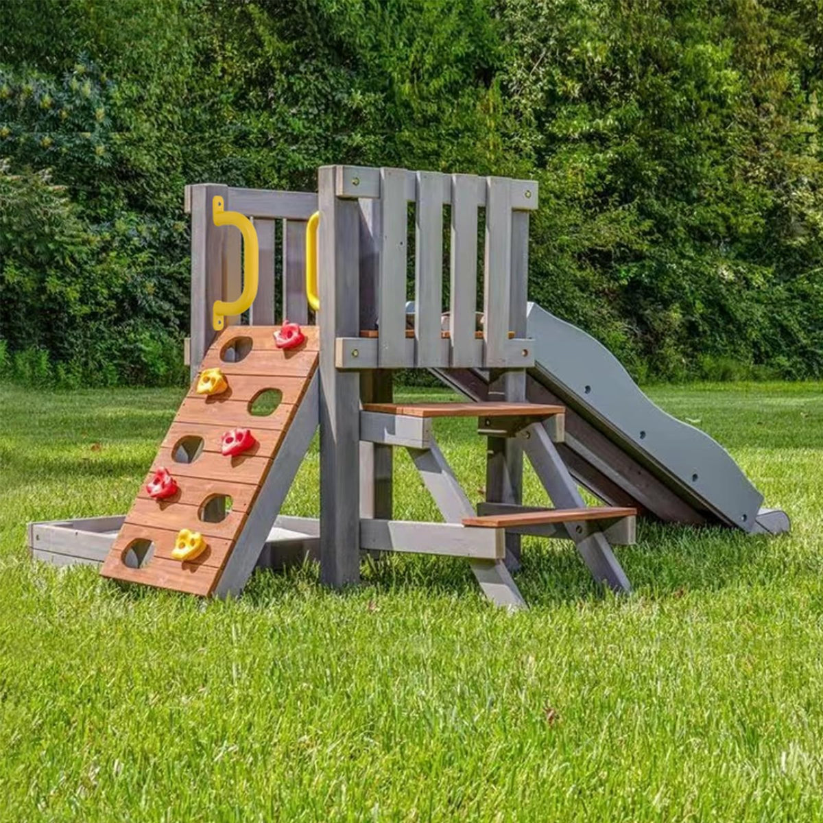 Purife 10'' Yellow Playground Handles – Set of 2, Outdoor Playset Grab Bars