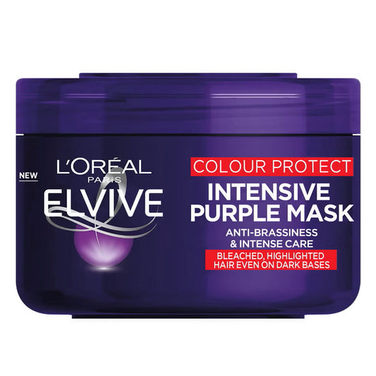 L'Oréal Elvive Colour Protect Anti-Brassiness Purple Mask 250 gm for Blonde, Bleached & Highlighted Hair