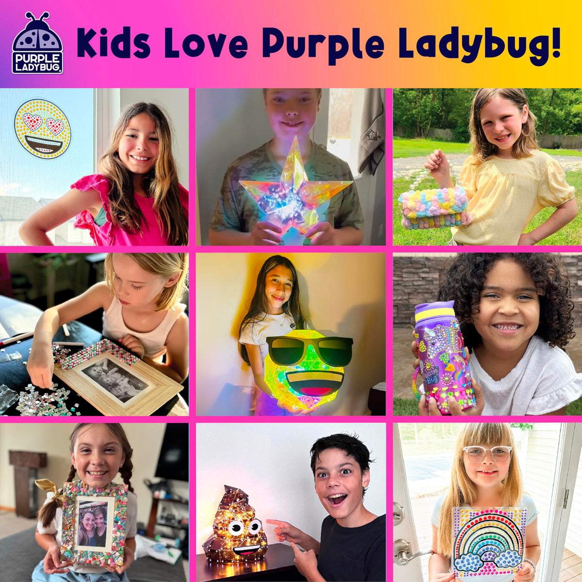 PURPLE LADYBUG Paint Pouring Art Kit for Kids 8-12 – Stellar Swizzle