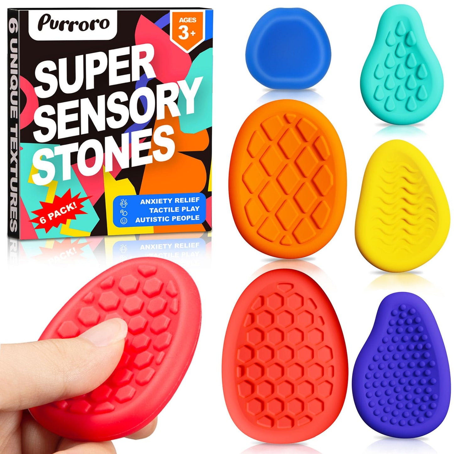 Purroro Fidget Sensory Toys – 6-Pack Silent Anxiety Relief for Autism & ADHD