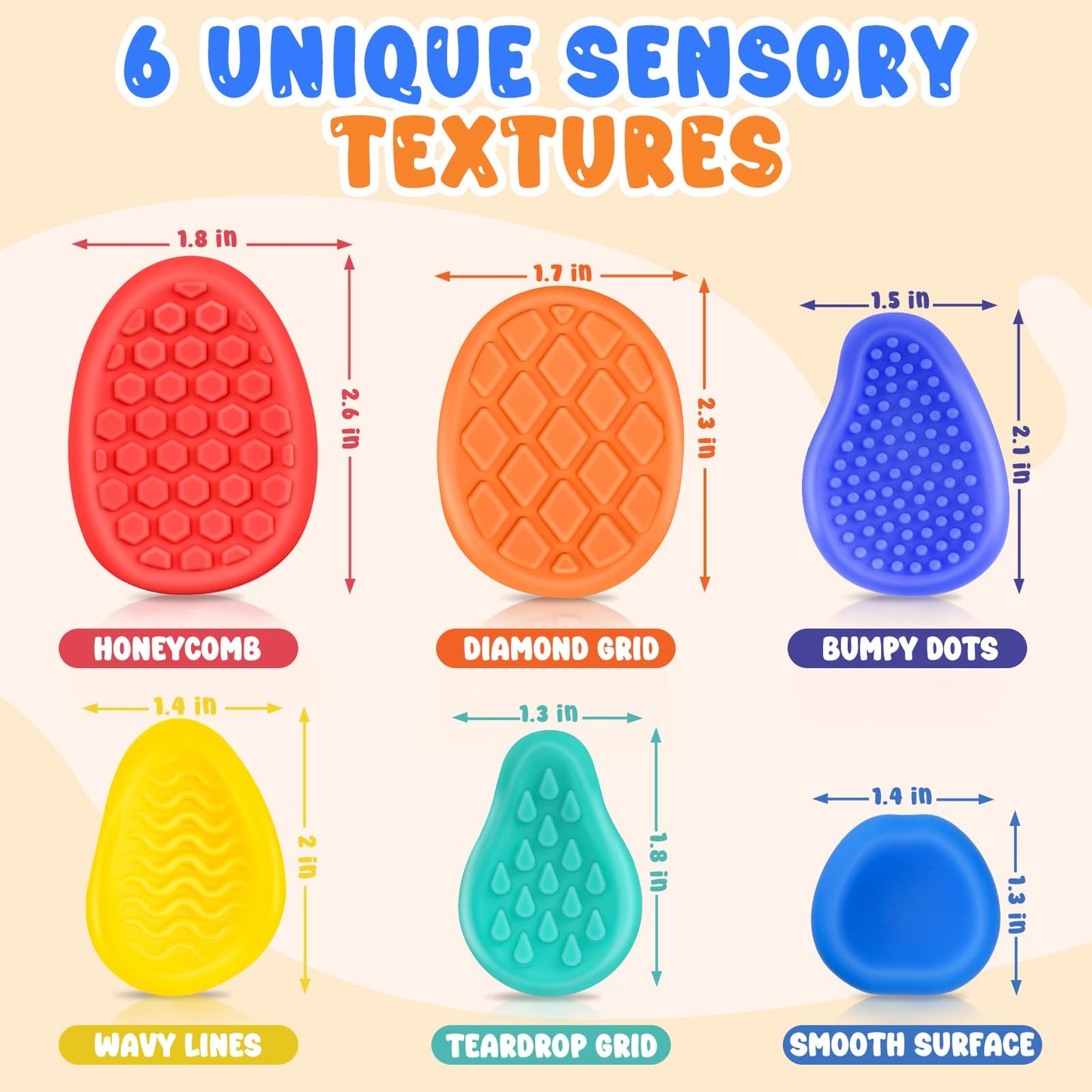 Purroro Fidget Sensory Toys – 6-Pack Silent Anxiety Relief for Autism & ADHD