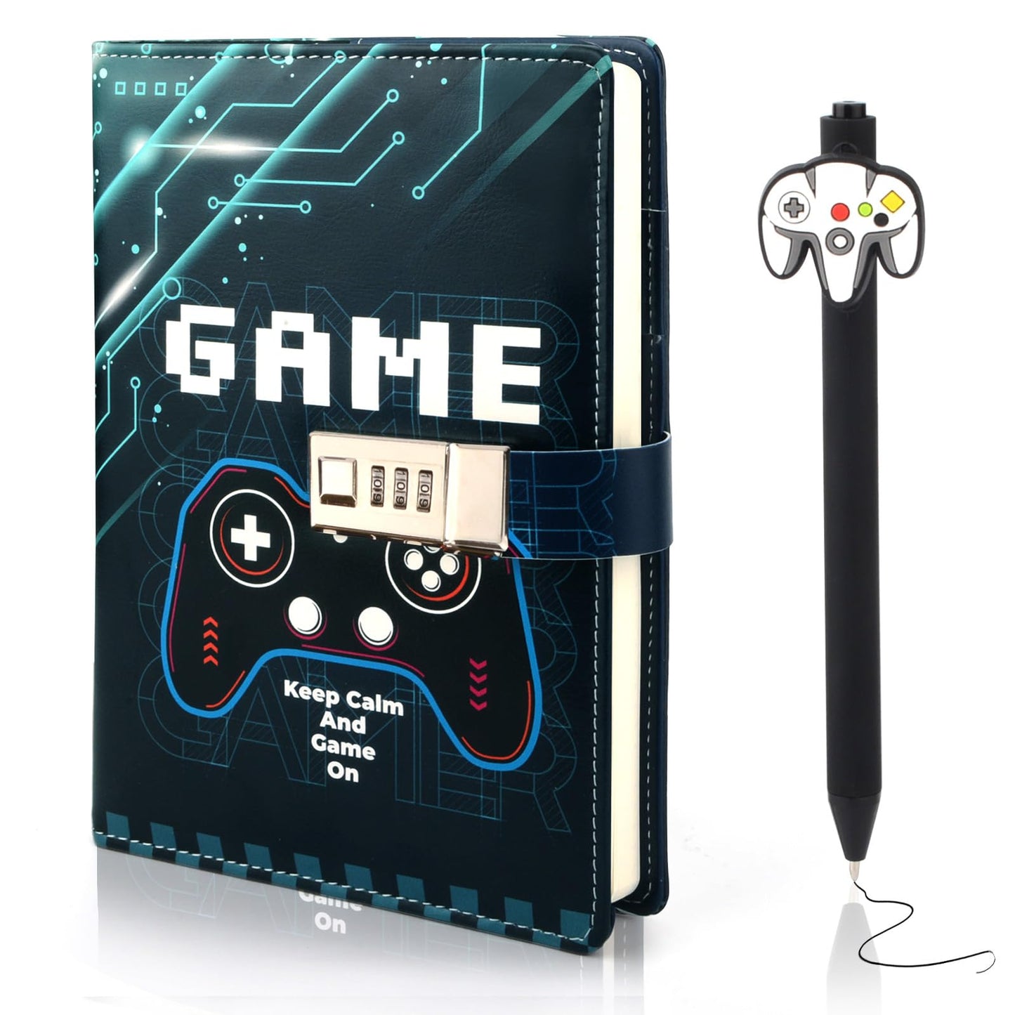 Purtarly Diary with Lock for Boys – Game Journal for Ages 8-18