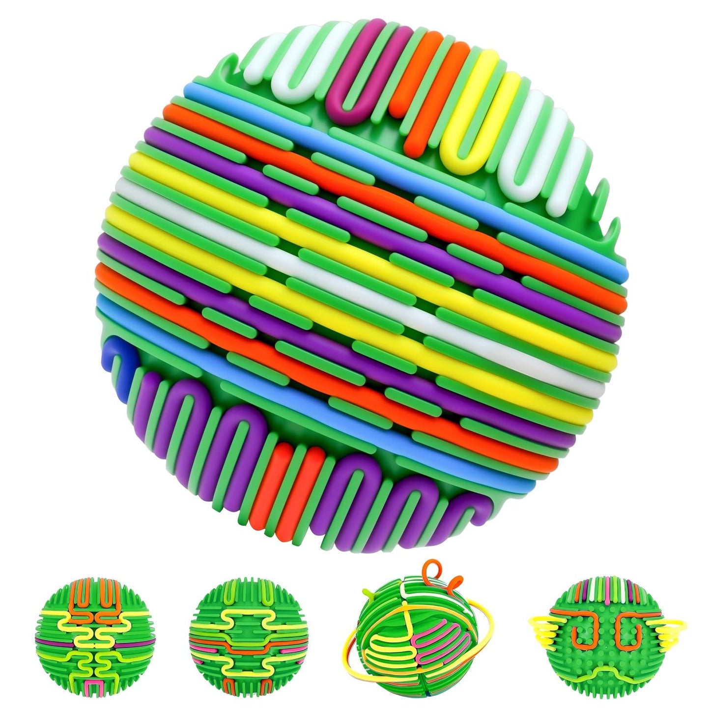 PushGoGo Sensory Ball – 3D DIY Fidget Toy for Calming, Anxiety & ADHD (Green)