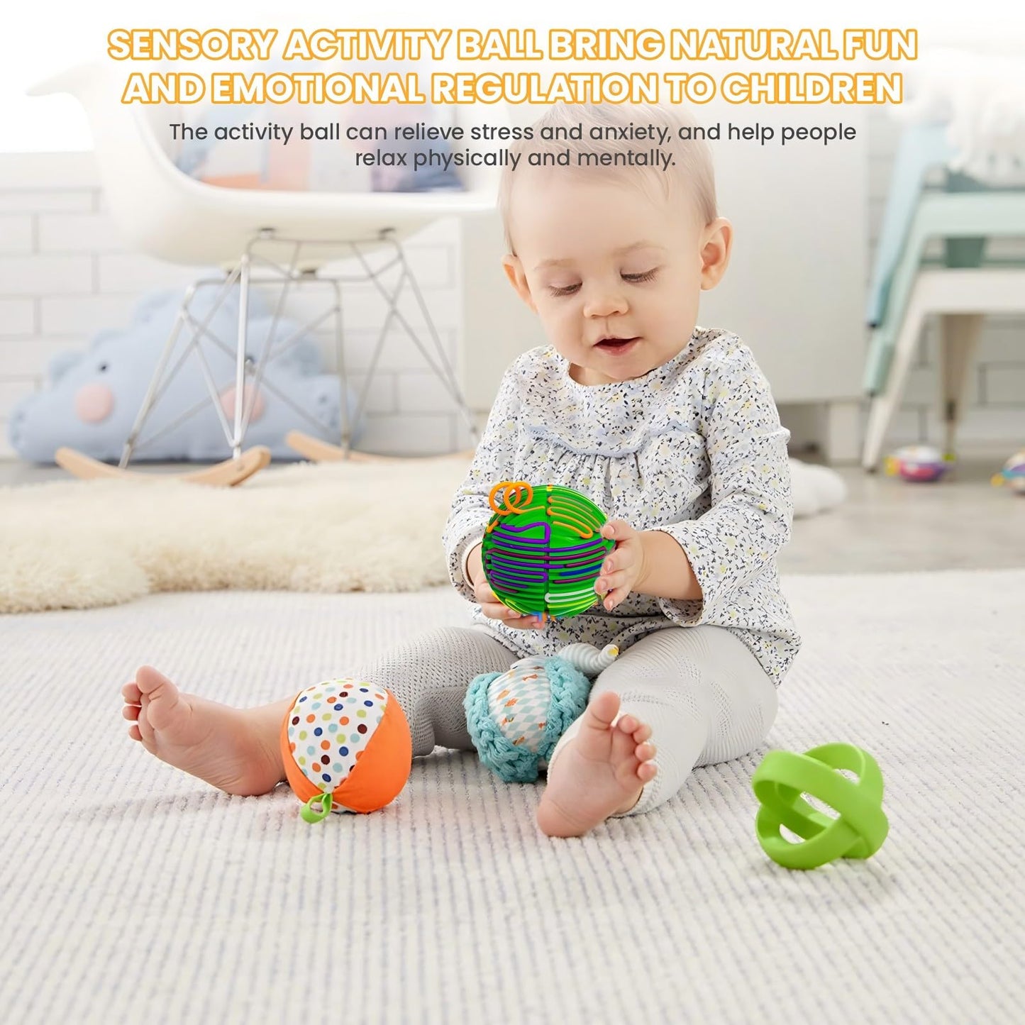 PushGoGo Sensory Ball – 3D DIY Fidget Toy for Calming, Anxiety & ADHD (Green)