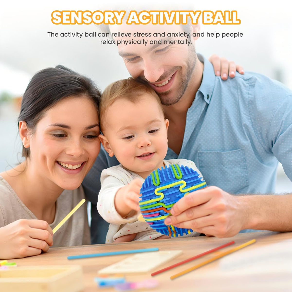 PushGoGo Sensory Activity Ball — 3D DIY Upgrade Fidget Toy for Calm, Focus & Creativity
