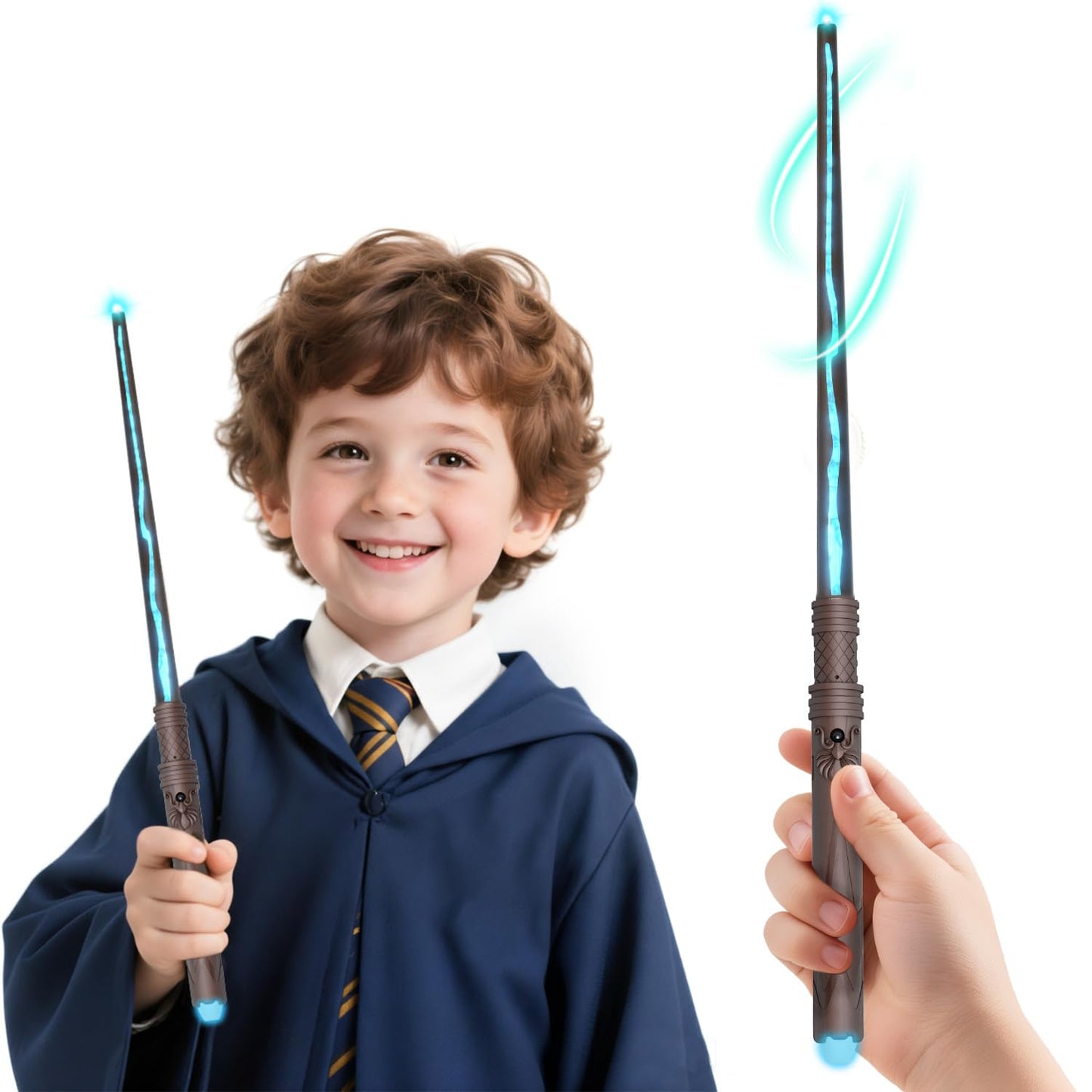 Pussan Wizard Spell Wand – Voice-Controlled Light Effects & Custom Spells