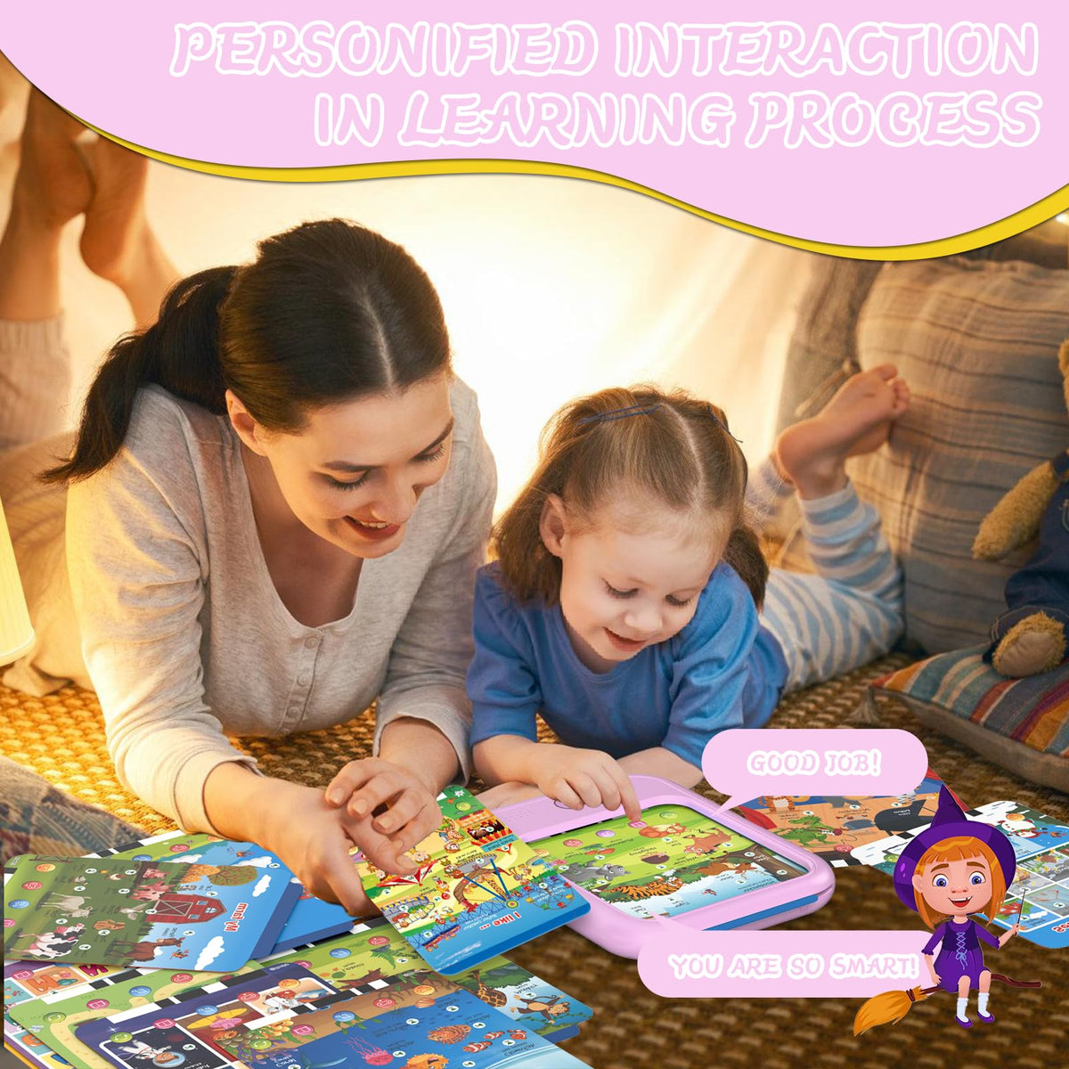Puzcande Kids Educational Tablet Toy – Bilingual Learning, Screenless Fun, 5 Modes
