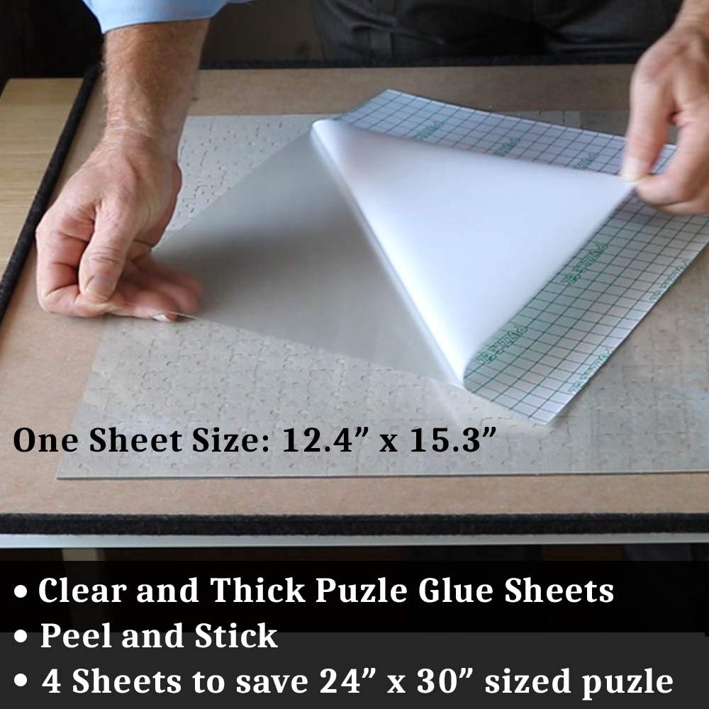 PUZZLE EZ Preserve 2x1000-Piece Puzzles with Clear Glue Sheets (8 Sheets)