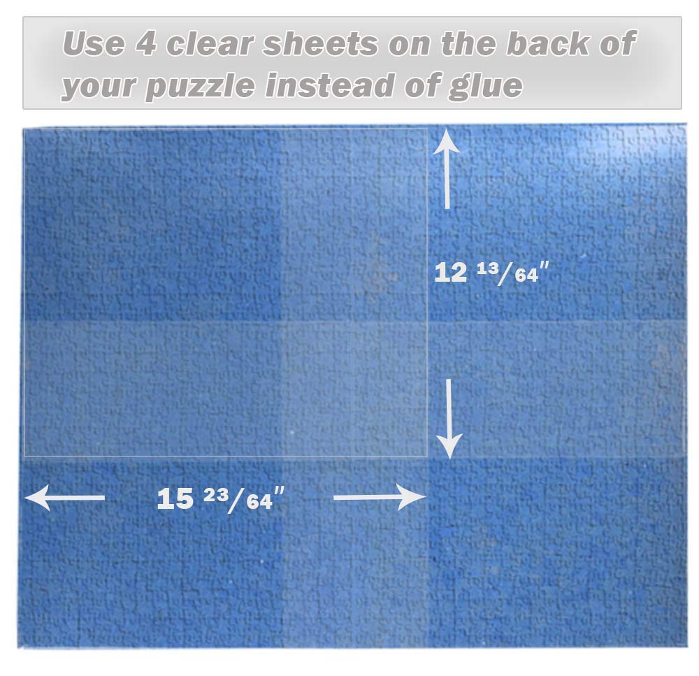 Puzzle EZ Clear Glue Sheets - Extra Large Puzzle Saver for 1000-Piece Puzzles (Peel & Stick 24x30)